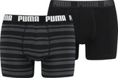 Puma Heritage Stripe heren boxershorts 2-pack - Zwart - Maat S