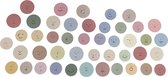 Diverse multi kleurige smiley stickers|45 verschillende uitdrukkingen