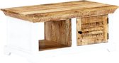 Salontafel Massief hout - koffietafel (Incl LW3D Klok) l - coffee table woonkamertafel