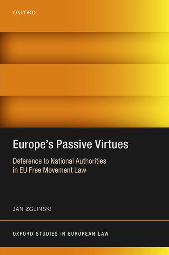 Oxford Studies in European Law - Europe's Passive Virtues - cover