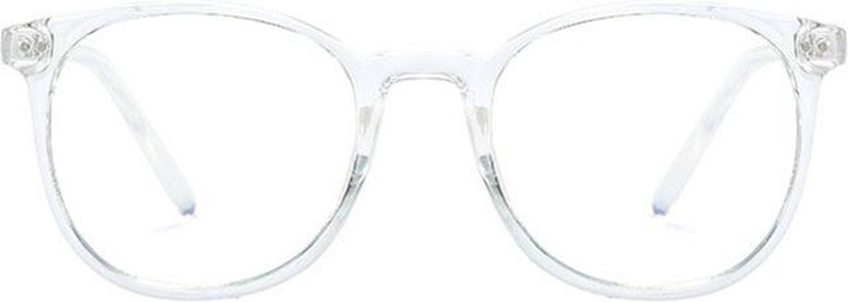 Computerbril - Anti Blauwlicht Bril - Rond Retro Model - Transparant