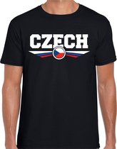 Tsjechie / Czech landen t-shirt zwart heren 2XL