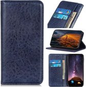 Samsung Galaxy A21s Crazy Horse Leather Wallet Case Blauw