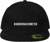 #Anderhalvemeter Rustaagh snapback - pet - cap - unisex - verstelbaar - zwart - tekst - bedrukt