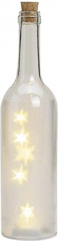 Kerst - Kerstdecoratie - Kerstdagen - Glazen fles met LED verlichting