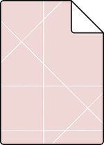 Proefstaal ESTAhome behangpapier grafische lijnen oudroze - 139091 - 26,5 x 21 cm
