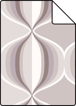 Proefstaal ESTAhome behangpapier grafisch motief taupe - 135433 - 26,5 x 21 cm
