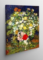 Bouquet de toile avec des fleurs dans un vase - Vincent van Gogh - 50x70cm