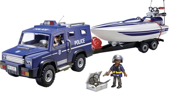 PLAYMOBIL City Action Politietruck met Speedboot - 5187 - PLAYMOBIL