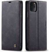 CaseMe - iPhone 11 Pro hoesje - Wallet Book Case - Magneetsluiting - Zwart