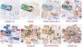 Matchbox met Penpal Briefpapier stickers | +/- 9x5,5cm | 60 stickers | Labels (3) | cadeau – kado – geschenk – gift – verjaardag – verassing – feestdag – versiering – decoratie - l