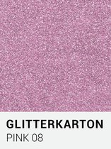 Glitterkarton 08 pink A4 230 gr.