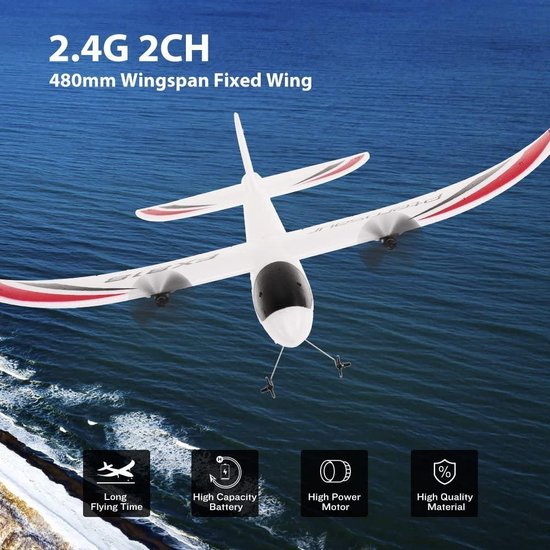 Syma FX818 RC Vliegtuig - Op Afstand Bestuurbare Vliegtuig - Glider - Maximaal 40 Minuten Vliegtijd - 2.4G - 50cm Spanwijdte - Syma