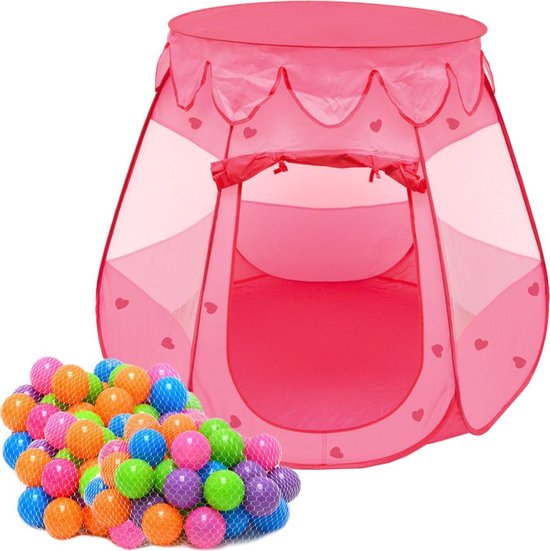 Tente De Bain Balle Fille 0 Balles Bebe Tente Enfant 1x1x90cm Rose Bol Com