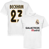 Galacticos Real Madrid Beckham 23 Team T-shirt - Wit - S