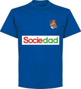Real Sociedad Team T-Shirt - Blauw - L