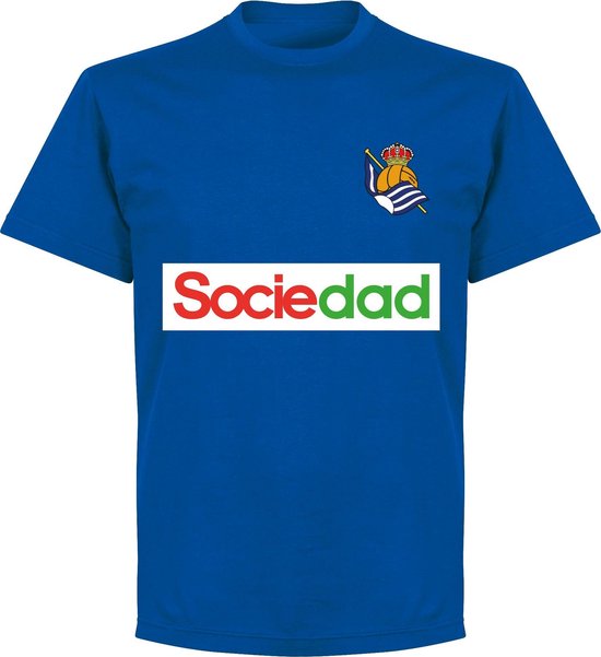 Real Sociedad Team T-Shirt - Blauw - L