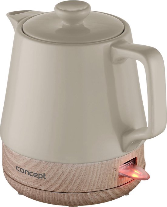 Bouilloire électrique en céramique pour thé et boissons chaudes.
