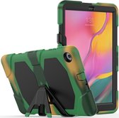 Ntech Hoes Geschikt voor Samsung Galaxy Tab A 10.1 (2019) T510 Extreme Armor Case - Camouflage Groen