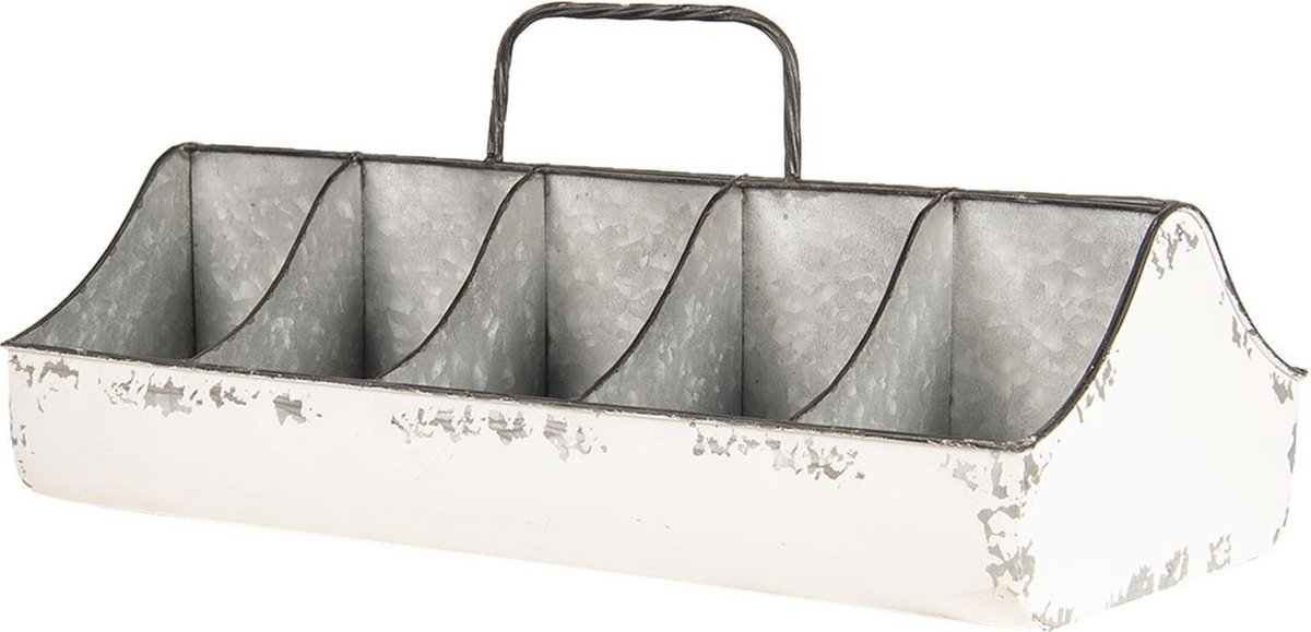 Vakkenbak 10 Vakken 50x26x23 cm Wit IJzer