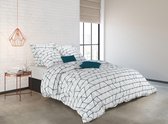 Clarysse Satijn City - Dekbedovertrek - King size - 260x240 - Blauw