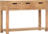 Wandtafel Massief hout - Bijzettafel - koffietafel (Incl LW3D Klok) l - coffee table woonkamertafel- Bijzettafel