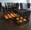Waxinelichtjeshouder Infinity 9 Lights Black Glas