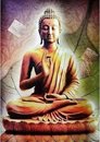 Diamond painting pakket compleet Buddha 34x24cm rond