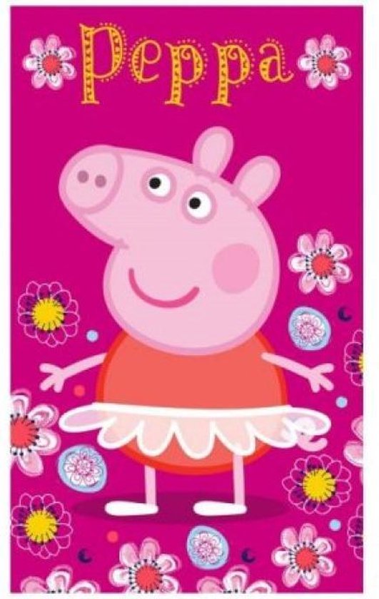 Peppa Pig handdoek roze 30 x 50 cm Katoen | bol.com
