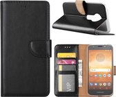 Bookcase Geschikt voor: Motorola Moto E5 Play - Zwart - portemonnee hoesje