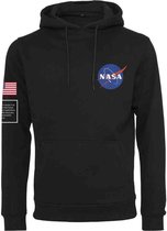 Urban Classics NASA Hoodie/trui -XS- NASA Insignia Flag Zwart