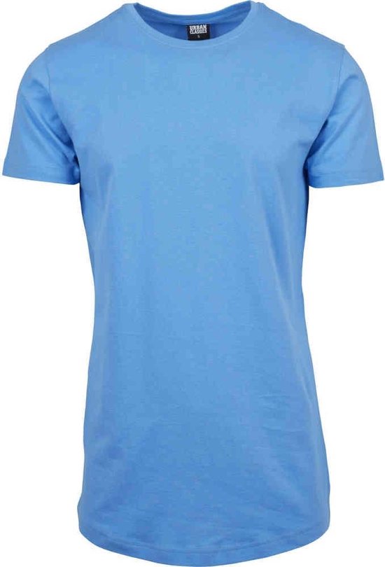 Urban Classics - Shaped Long Heren T-shirt - S - Blauw