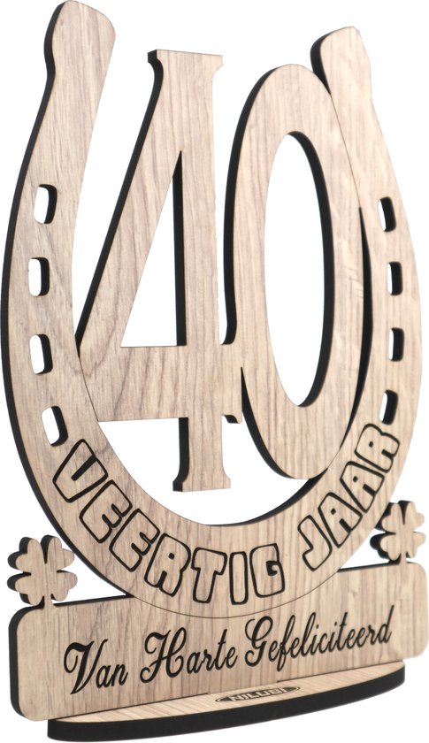 Bol Com Veertig Jaar Houten Verjaardagskaart Kaart Van Hout Wenskaart Om Iemand Te Veertig Jaar