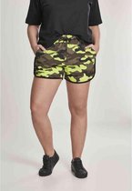 Urban Classics Korte broek -M- Printed Camo Zwart/Geel