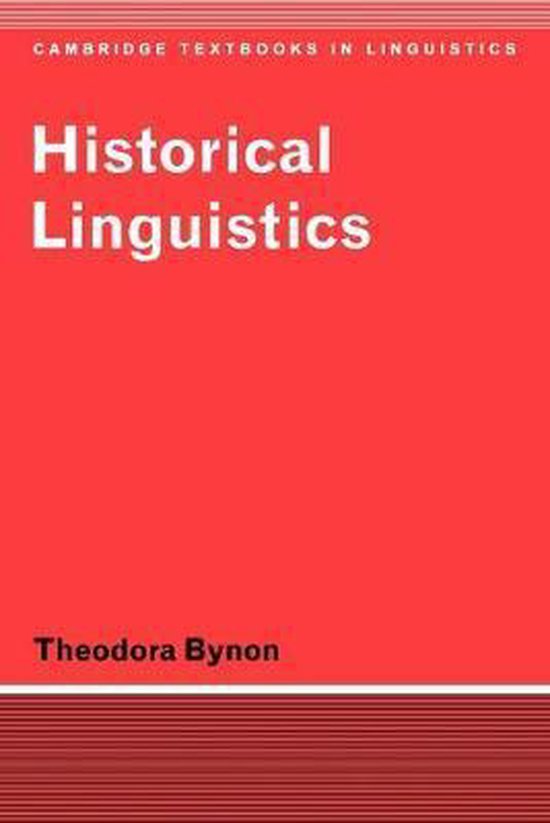 Historical Linguistics 9780521291880 Theodora Bynon Boeken