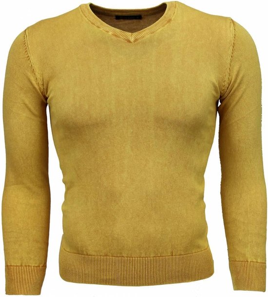 Tony Backer Casual Sweater - Exclusive Blank V-Neck - Jaune Pulls /  Pullovers Pull... | bol.com