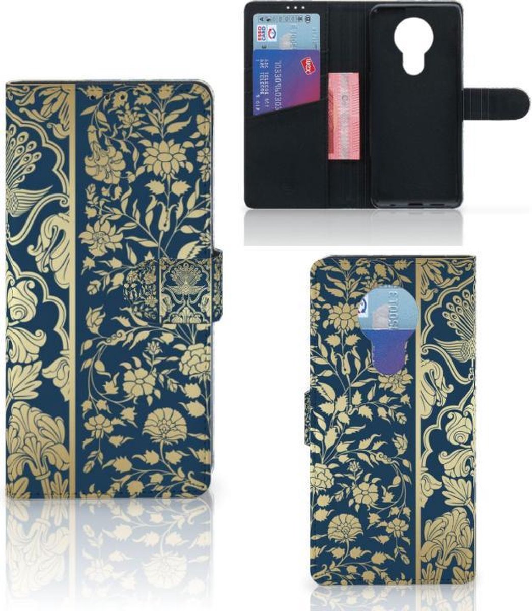 Nokia 5.3 Hoesje Beige Flowers