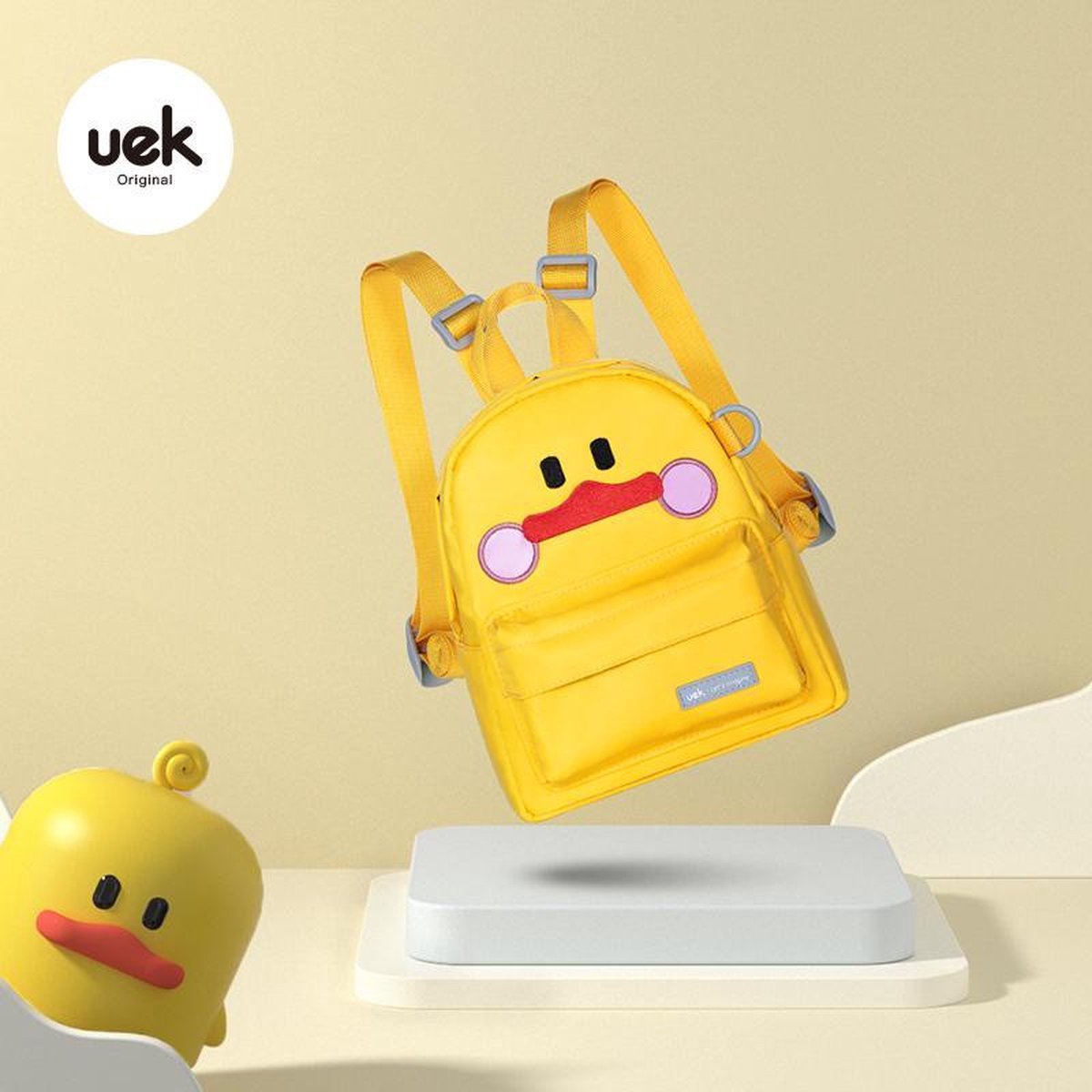 Uek original - rugzak XS - Yolk Duck Yellow geel incl stickers
