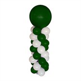 Balloon Tower Kit, compleet pakket met basiskleur wit en accentkleur donkergroen