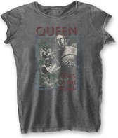 Queen Dames Tshirt -XL- News Of The World Grijs