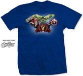 Marvel The Avengers Heren Tshirt -XL- Avengers Assemble Character Fly Blauw