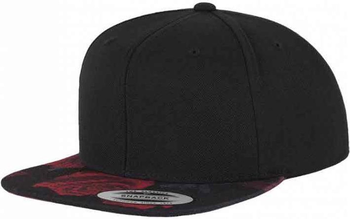 Urban Classics Snapback Pet Roses Zwart/Rood