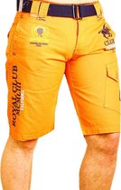 Geographical Norway Korte Broek Met Riem Oranje Papillon - S