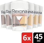 Bol.com Rexona Women MaxPro Active Shield Deodorant - 6 x 45 ml - Voordeelverpakking aanbieding