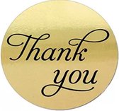 25 -Goudkleurige- Thank You stickers- 2.5 cm-Bedankjes