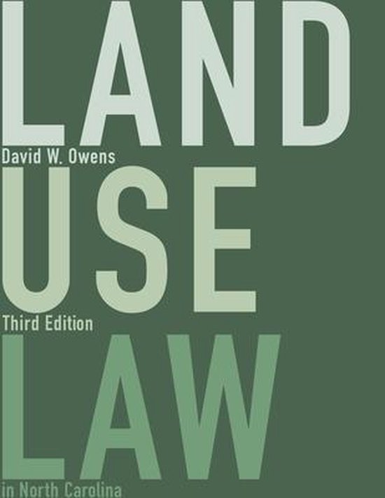 Land Use Law in North Carolina 9781560119463 David W. Owens