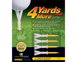 4 Yards More Golf Tee - Standaard - 2 3/4 inch - Geel