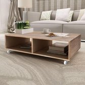 Salontafel  massief Hout- koffietafel (Incl LW3D Klok) Bijzettafel - coffee table woonkamertafel