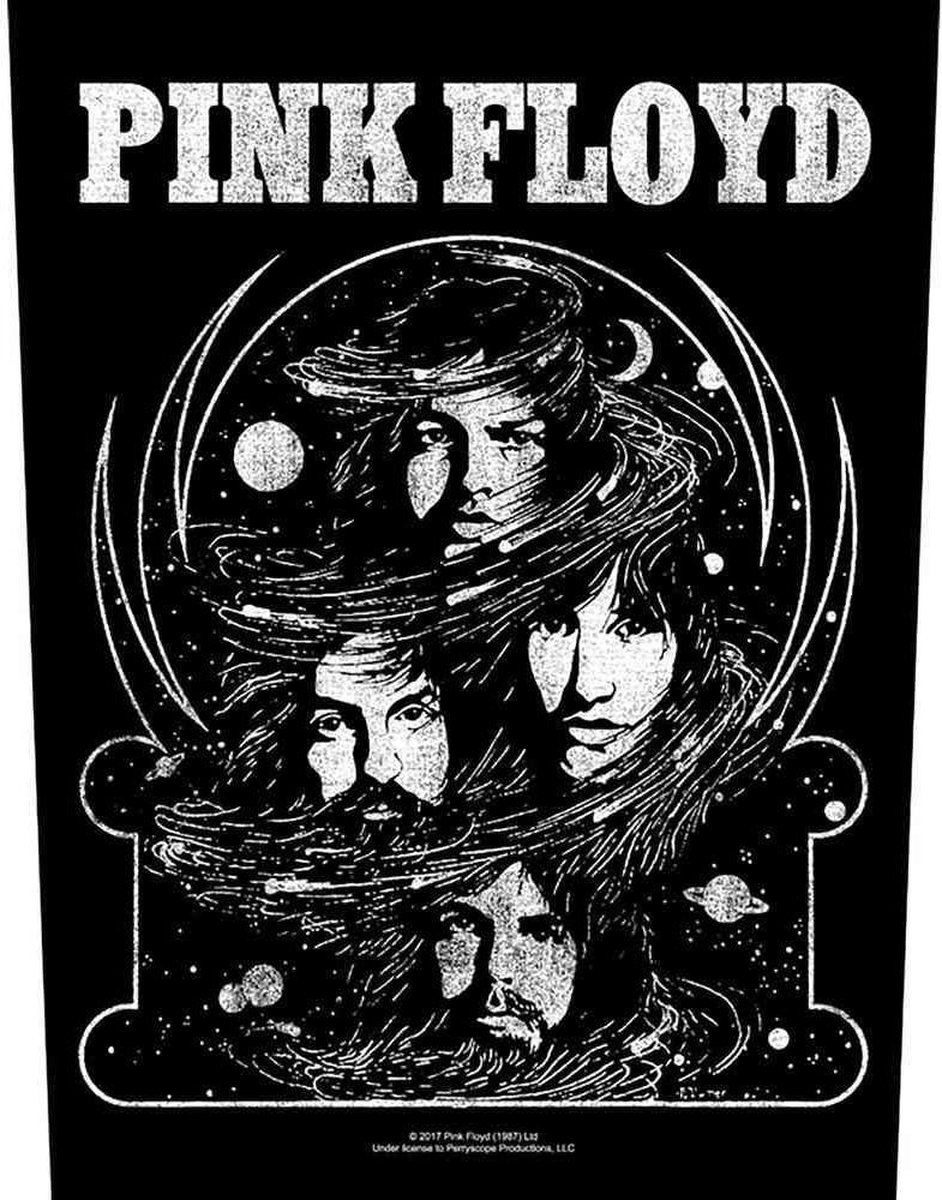 Pink Floyd - Cosmic Faces Rugpatch - Zwart