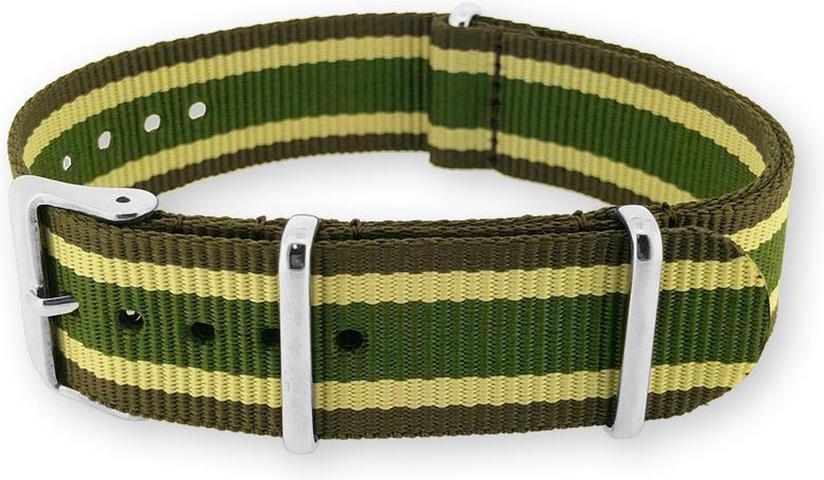 NATO Horlogeband G10 Military Nylon Strap Hunter Groen 18mm